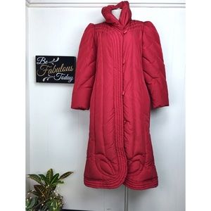 Vintage 80s Gallery Down Feather Coat